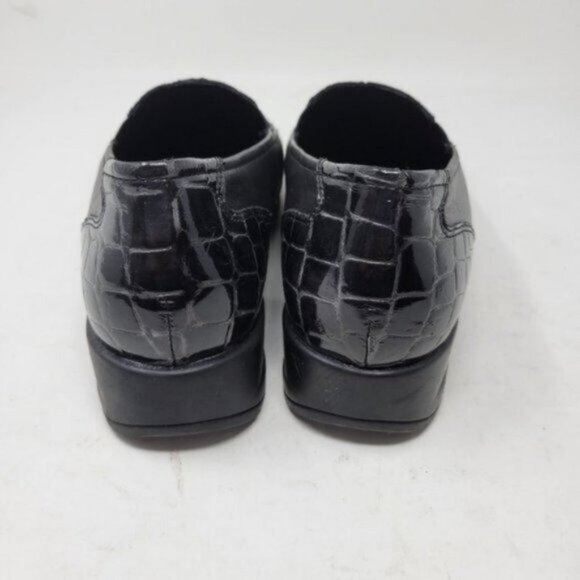 Ara Leather Crocodile Print Mokassin Slip On Loafer Shoe Black - Picture 9 of 12